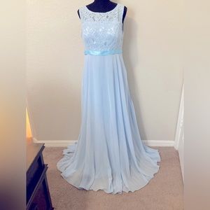 Bridesmaid Baby Blue Gown size 10